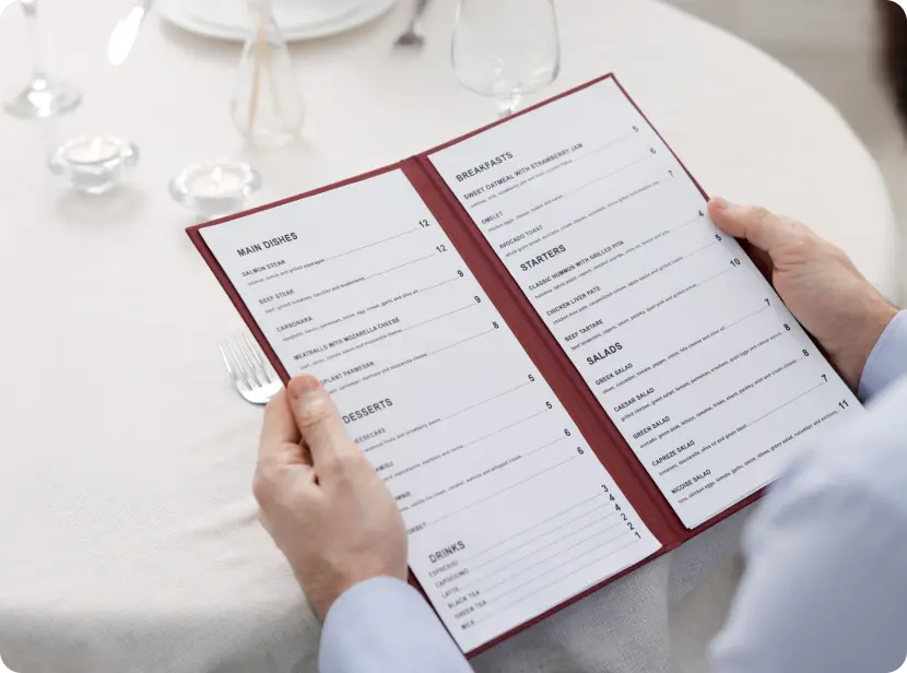 Menu Card Design